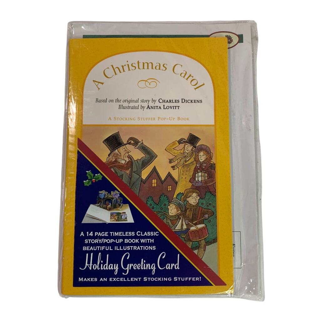 A Christmas Carol New Pop-Up Book Illustrated 14 Pages Card Stocking Stuffer